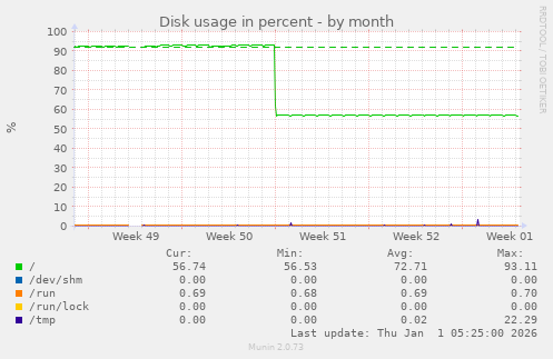 Disk usage in percent