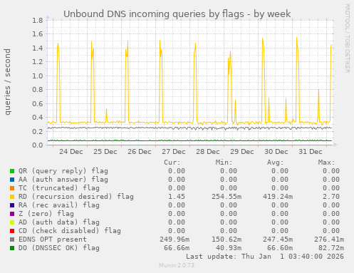 Unbound DNS incoming queries by flags